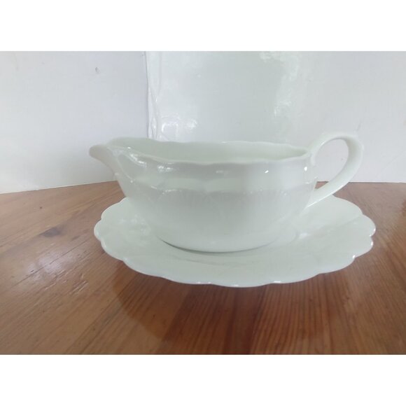 Coalport Bone China Gravy Boat and Underplate Oceanside Pattern - Picture 13 of 13